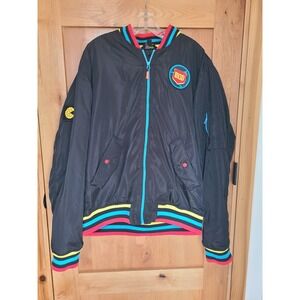 MOD Pizza Meeting of the Mods XL 2023 Bomber Jacket Logo &‎ Pacman Embroidered